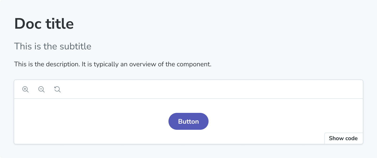 Screenshot of Description block